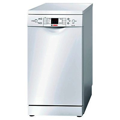 Bosch SPS53M02GB Freestanding Slimline Dishwasher, White Bosch SPS53M02GB Freestanding Slimline Dishwasher, White